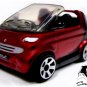 RARE KEYCHAIN DARK RED SMART FORTWO CABRIO CUSTOM Ltd Ed. GREAT GIFT