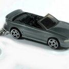 ������������������RARE CUSTOM KEYCHAIN GREY 94~1998 FORD MUSTANG CONVERTIBLE ❤️GREAT GIF❤️