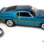 ������������������VERY RARE KEYCHAIN BLUE TURQUOISE 69 MUSTANG SHELBY GT350 ❤️GREAT GIFT❤️