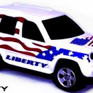 ������ ������������ ������ VERY RARE KEYCHAIN WHITE JEEP LIBERTY CUSTOM Ltd Ed. ������GREAT GIF���