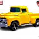 ������������������ HTF KEYCHAIN 55~56 YELLOW FORD F/F100 PICKUP CUSTOM Ltd Ed������NICE GIFT������