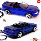 ������������������ RARE CUSTOM KEYCHAIN BLUE 94~98 FORD MUSTANG CONVERTIBLE ❤️GREAT GIFT❤️