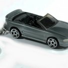 ������������������RARE CUSTOM KEYCHAIN GREY 94~1998 FORD MUSTANG CONVERTIBLE ❤️GREAT GIF❤️