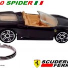 ������������������ HTF RARE KEYCHAIN BLACK FERRARI F430 SPIDER CUSTOM Ltd Ed.������NICE GIFT������