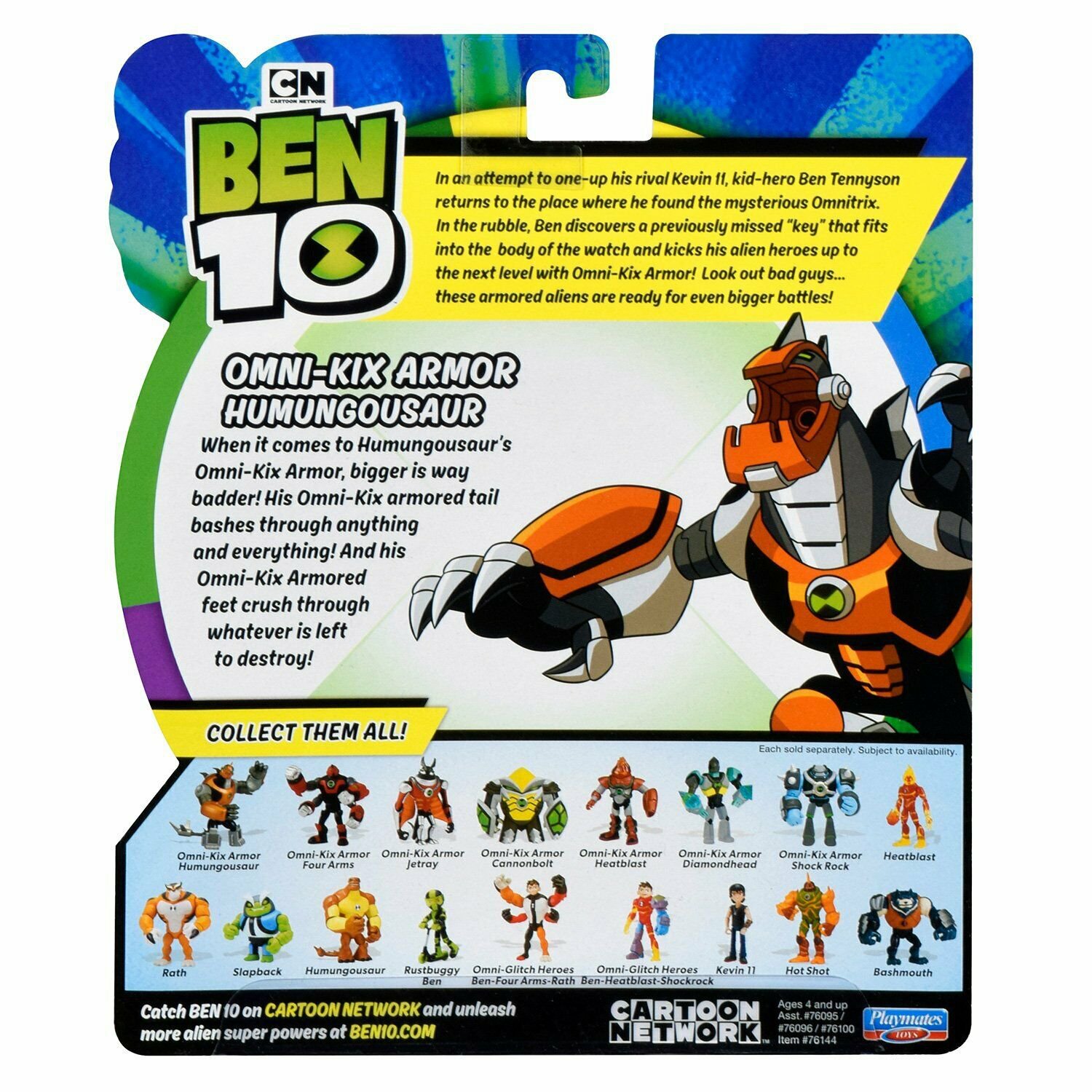 Ben 10 OMNI-KIX Armor HUMUNGOUSAUR Action Figure Toy 12.5 Cm Original ...