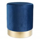Navy Blue Velvet Stool X662-10019046