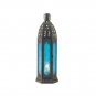 Tall Vibrant Blue Candle Lantern X662-15245