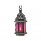 Dark Pink Glass Candle Lantern X662-15221