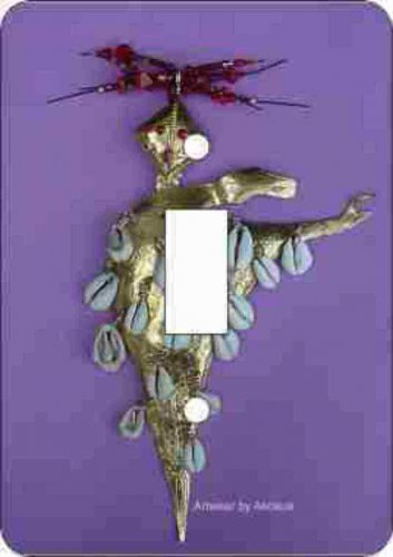 Akosua Gold Pin Switch Plate (African American Single Switch Plate)