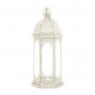 Graceful Distressed White Large Lantern X662-10017450