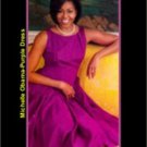 Michelle Obama Refrigerator Magnet-Purple Dress (African American Magnet)