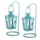 Baby Blue Hanging Railroad Lantern Pair X662-10017408