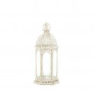 Graceful Distressed Small White Lantern X662-10017449