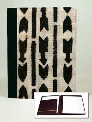 Mudcloth-White Padfolio Notebook