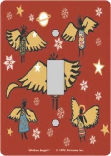 Afrikan Angels Switch Plate (African American Single Switch Plate)