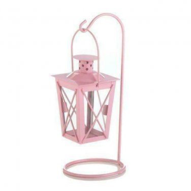 Pink Iron Railroad Hanging Lantern Pair X662-10017409