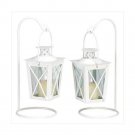 White Railroad Candle Lanterns X662-39572