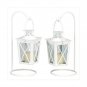 White Railroad Candle Lanterns X662-39572