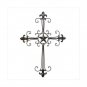 Wrought Iron Fleur De Lis Wall Cross X662-14576