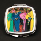 Million Woman March Dual Mirror Compact (African American Dual Mirror Compact)