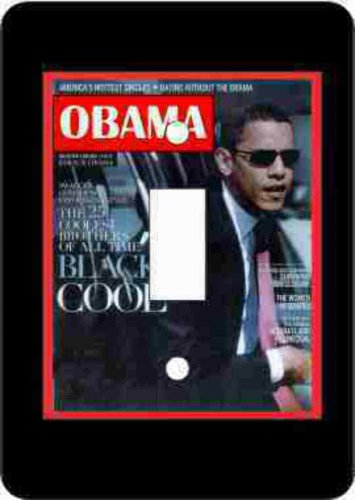 Obama Switch Plate-Black Cool (African American Single Switch Plate)