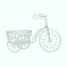 White Bicycle Planter X662-10018026
