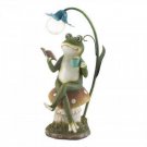 Frog On A Mushroom Solar Statue X662-10018963