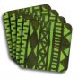 Mudcloth-Lime Coasters (African American Coasters)