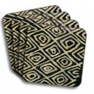 Mudcloth-Black Coasters (African American Coasters)