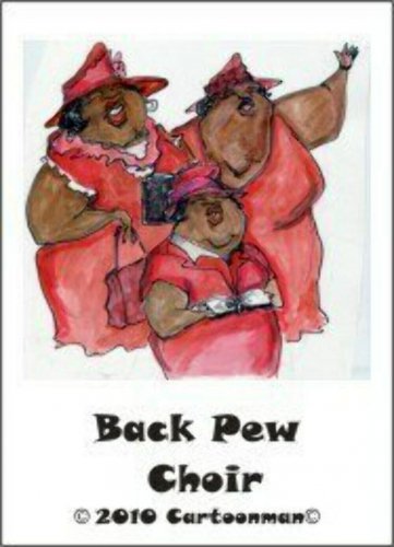 Back Pew Choir Refrigerator Magnet (African American Magnet)