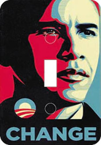 Obama Switch Plate-Change (African American Single Switch Plate)