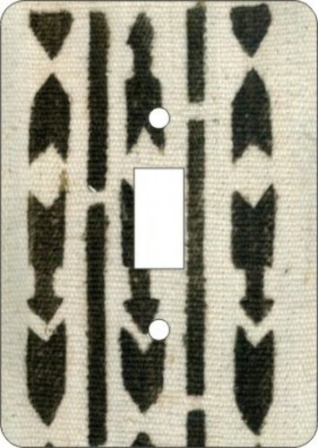 Mudcloth-White Switch Plate (African American Single Switch Plate)