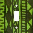 Mudcloth-Lime Switch Plate (African American Single Switch Plate)