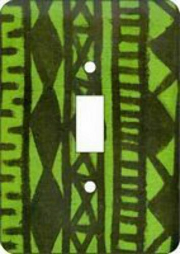 Mudcloth-Lime Switch Plate (African American Single Switch Plate)