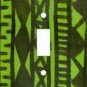 Mudcloth-Lime Switch Plate (African American Single Switch Plate)