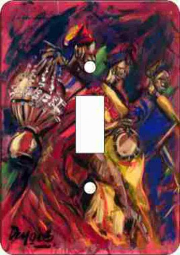 Red Drummers Switch Plate (African American Single Switch Plate)