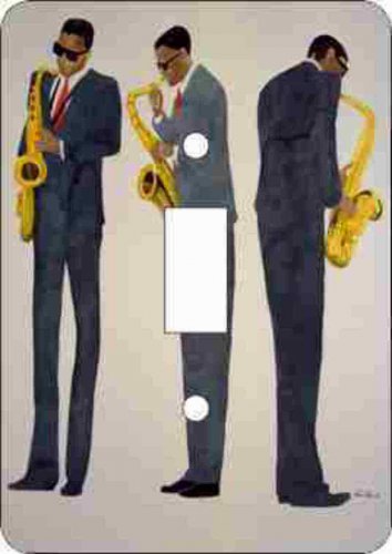 Sax Jazz Switch Plate (African American Single Switch Plate)