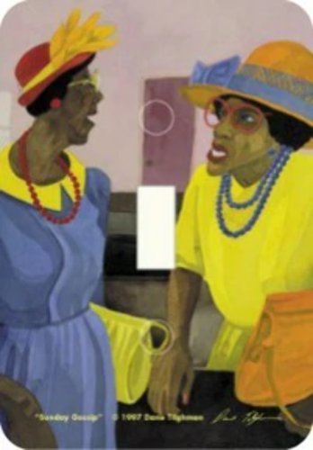 Sunday Gossip Switch Plate (African American Single Switch Plate)