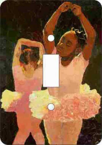Pink Ballerinas Switch Plate (African American Single Switch Plate)