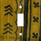 Mudcloth-Black Mustard Switch Plate (African American Single Switch Plate)
