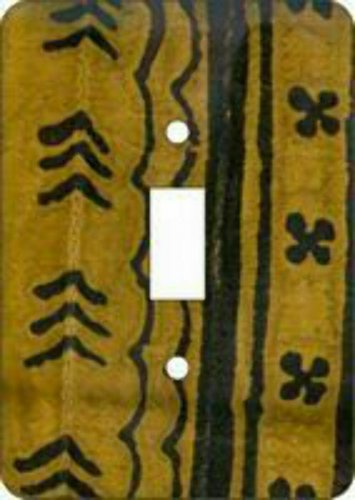 Mudcloth-Black Mustard Switch Plate (African American Single Switch Plate)