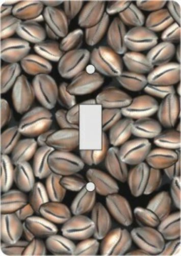 Cowrie Shells Switch Plate Cover (African American Single Switch Plate)
