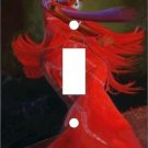Ebony All Red Switch Plate (African American Single Switch Plate)