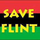 Save Flint Red, Black Green License Plate