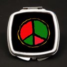 Peace Dual Mirror Compact (African American Dual Mirror Compact)