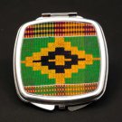 Kente Dual Mirror Compact (African American Dual Mirror Compact)