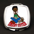 Smart Sister Dual Mirror Compact (African American Dual Mirror Compact)