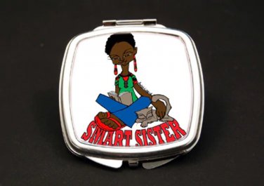 Smart Sister Dual Mirror Compact (African American Dual Mirror Compact)