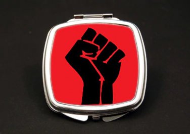 Black Power Dual Mirror Compact (African American Dual Mirror Compact)