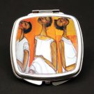 In Thought Dual Mirror Compact (African American Dual Mirror Compact)